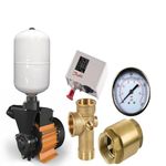 kirloskar Anisa 1 hp Water Pump with Pressure Boosting 24 Liter Tank with Accessories Single Phase NRV, 5-Way Connector, Danfoss Switch, Pressure Gunge, Head Range up to 30 Meter