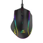 Ant Esports USB GM600 RGB Wired Programmable Gaming Mouse 6 DPI Sensitivity Level Adjustments up to 7200 DPI Equipped with HUANO Mouse switches