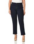 Gloria Vanderbilt Women's Amanda Classic High Rise Tapered Jean Petite, Rinse Noir, 16 Short