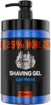 The Shave Factory - Shaving Gel | Non-Irritating | Precise Shave on Face and Body | Moisturizes Skin | 1250ml (42.25fl oz.) (Sapphire) for Men