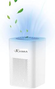 Evissa Desktop Air Purifier Portable USB Air Purifiers with HEPA Filter for Office Bedroom Home Effectively Removes Pollutants, Dust, Odor, Super Quiet Powered by USB No Adapte (White)