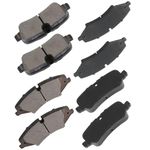 Front Rear Ceramic Brake Pads Kits 8pcs fit for 2010-2016 for Land Rover LR4, 2010-2012 for Land Rover Range Rover, 2010-2013 for Land Rover Range Rover Sport