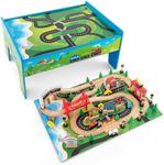 Maxmass Wooden Train Track Set, Kid