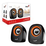 Genius Mini USB Stereo Speakers – Orange – 31730027402