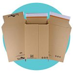 Triplast 10 x M3 Tenvolope M-Envelope (Boxed Size: 282 x 205 x 70mm) | Size Adjustable Amazon Style eCommerce Packaging | Use as Expandable Cardboard Rigid Envelope, Postal Box Mailer or Mailing Bag