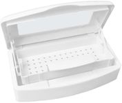 Nail Tool Sterilizer Box, Plastic Sterilization Tray for Tweezer, Eyelash Extensions, Nail Implement for Esthetician