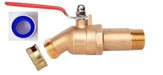 House Mods HMP010 Brass 3/4" MIP Water Heater Replacement Drain Ball valve(Full Port, 2 inch Shank, LF Compliant)