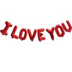 16 Inch I LOVE YOU Foil Balloon Set for Valentines Day Propose Marriage Mother's Day Wedding Party Decoration, Anniversary Backdrop & Birthday Party Supplies for her,mom,girlfriend (Red)