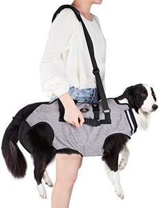 Ownpets Arnés de Elevación para Perros Grande, Arnés de Cuerpo Entero Perro, Arnes Ayuda Perro, Arnes de Transporte para Perros, Suave, Impermeable, Ajustable, Reflectante, Transpirable, Gris, XXL