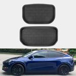 ROCCS Compatible with Tesla Model Y Front Trunk & Rear Sub Trunk Mats 2024 2023 2022 2021 - All Weather Cargo Liner Mat Storage Mats - Non Slip Premium 3D Waterproof Rear Trunk Mats, Pack of 2