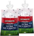 Catchmaster Pro Series Fly Bag 2-Pack, Hanging Fly Trap Outdoor Home, Bug Catcher and Flying Insect Trap with Natural Attractant, Pet Safe Pest Control, XL Bag for Backyard, Pool, Patio & Camping