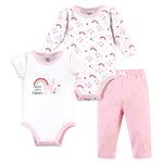 Luvable Friends Baby Boys' Bodysuits and Pant Set T-Shirt, Rainbow Unicorn, 3-6 Months