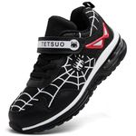 Boys Girls Sneakers Athletic Air Cushion Kids Running Shoes Casual Tennis Walking Shoes Toddler Black