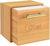 Ditoi Face Towels, Disposable Face Towels with a Container, Storage Box with Copper Drawer, Ultra Soft Facial Cloths, Makeup Remover Wet Dry Wipes for All Skin