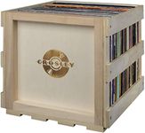 Crosley AC1017A-NA Stackable Record Storage Crate Holds up to 40 Albums, Natural