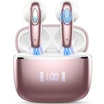 Wireless Earbuds, Wireless Headphones 2024 Bluetooth 5.3 Headphones with 4 ENC Mic, 40H Bluetooth Earbuds in Ear Deep Bass, Noise Cancelling Mini Ear Buds LED Display Wireless Earphones IP7 Waterproof