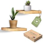 VELONT Bamboo Wall Shelves, Set of 