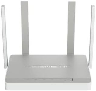 Keenetic Hero (KN-1011-01EN) Rúter gigabit WiFi 6 en Malla de Banda Dual AX1800, 5 Puertos, Puerto Combo SFP, Puertos USB 2 y 3, Manual e Interfaz Multilingüe Incluyendo españoll