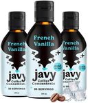 Javy Coffee Concentrate - Cold Brew Coffee, Perfect for Instant Iced Coffee, Cold Brewed Coffee and Hot Coffee, 3 Pack - French Vanilla