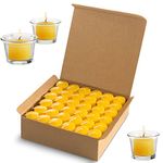 Votive Citronella Candles Scented Indoor Outdoor Use - Mosquito Repellent - Authentic Citronella - 10 Hour Burn Time - Summer Yellow, Set of 72