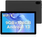 DOOGEE U10 Tablets 10 inch Android 13 Tablet PC, 9GB RAM+128GB ROM(1TB TF), Quad-Core 2.0 GHz/1280 * 800 HD+ IPS/WiFi 6/Bluetooth 5.0/5060mAh/5MP+8MP/OTG/Type C/3.5mm Headphone Jack,Gray