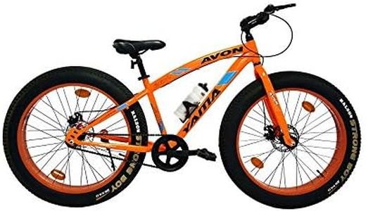 Avon Cycles YAMA Unisex Single Speed - Race Fat Bike Double Disc Brake Sports Folding Mountain MTB Cycle with Magnesium Alloy Wheels (40 inch, 60.60cm, Orange ), Front