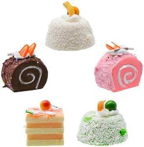 5 pcs Realistico Artificiale Simulazione Torta, Modello di Cibo Falso Casa Cucina Allestimento Partito Dessert Fotografia Puntelli Decorazione Casa Display Torta