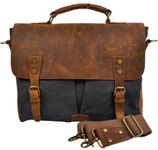 Hynes Eagle Vintage Business Canvas Messenger Bag (Dark Grey) …