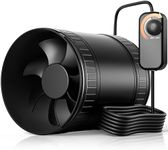 4 Inch Compact Inline Duct Fan Kit with Speed Controller, Quiet DC Motor Exhaust Fan for Grow Tent Ventilation, Heating Cooling Booster, Hydroponics, Boat