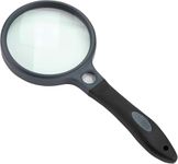 Carson SG-10 SureGrip Rubberized Soft Grip Hand-Held Magnifier with 2x Glass Lens and 10x Spot Lens