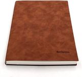 BenOpinion Large Blank Notebook Journal for Writing Drawing, Soft Faux Leather Cover, 100GSM Papers, 320 Pages, A4 8.4x11.4 inches Sketch Book(Brown, Plain)