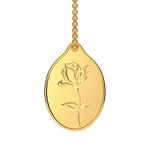 Malabar Gold & Diamonds 24K (999) 2Gram Rose Coin Cum Metal, Gold Pendant