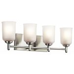 Kichler 45575NI 4-Light Wall Mount Bath, 4 Arm