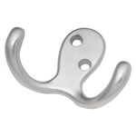 Hickory Hardware P27115-SC Utility Collection, Double Hook, Satin Silver Cloud