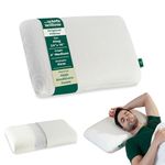 The White Willow HR Foam Orthopedic Hard Pillow King Size for Sleeping, Neck, Back & Shoulder Support Ideal for Stomach, Back & Side Sleeper with Washable Soft Cover (24”L x 16”W x 4”H Inches)- Multi