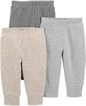 Simple Joys by Carter's Baby 3-Pack Thermal Pants, Neutral/Heather, 12 Months