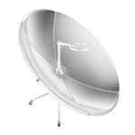 CAIHAOA Parabolic Solar Cooker, 60 Inch Portable Concentrating Solar Food Cooker, 1.5m Diameter Outdoor Camping Solar Cooker Sun Oven for Solar Heating, Visual Education or DIY Solar Concentrator