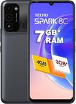 Tecno Spark 8C (Magnet Black, 4GB RAM, 64GB Storage) | 13MP AI-Enhanced Dual Camera | HD+ 6.6" Dot Notch Screen | Upto 7GB Memory fusion | 5000mAh Long-lasting Battery | 8MP Portrait Camera Beauty 3.0