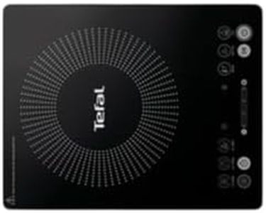 Tefal Slim Portable Induction Hob, Compact, 2100 W Power, 6 functions, Electric, Slim, Black, Easy To Clean, Black Modern Design, Cooker, Kitchen, Party IH210840