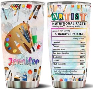 WONWIX Personalized Artist Gifts for Men Women 20oz Stainless Steel Insulated Travel Mug Coffee Cup Thermos Tumbler Water Bottle Gift for Husband Wife Mom Dad Him Her Christmas Birthday