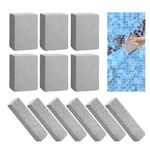 KEOHOLI 12 PCS Pools Pumice Stone,Pumice Stone for Pool Cleaning, Calcium Remover for Pool Tile,Pool Cleaner to Remove Rust and Dirt (3.93 x 2.75 x 1.57in&5.9x1.4x0.9in)