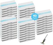 KozzHogar 40 Pack Disposable Replacement Mop Pads Compatible with Shark Vacmop VM252 VM251 VM200 VM200C VM190 VM252C QM250 VM250 VC205 Vacuum Mops Refills for All Hard Floors