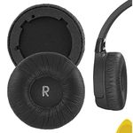 Geekria QuickFit Leatherette Replacement Ear Pads for JBL T600BTNC, Tune 600BTNC Headphones Ear Cushions, Headset Earpads, Ear Cups Repair Parts (Black)