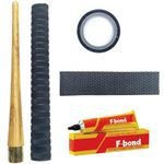 Rai & Gen Cricket Bat Grip, Toe Guard With Adhesive, Grip Applicator Cone, and Strong Bond Wrapping Tape Combo for Cricket Bat (Pack Of 5)