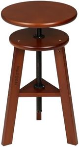 MEEDEN Height Adjustable Drafting Stool: 19" to 26" Solid Beech Wood Swivel Stool - Artist Painting Stool Chair for Adults - Perfect for Bars Office Studio Kitchen Home Use