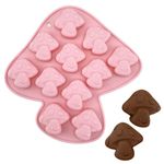 Orapink 1 Piece Mushroom Silicone Chocolate Molds 3D Chocolate Candy Moulds for Family