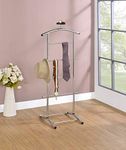 KB Designs - Suit & Tie Freestanding Valet Stand Clothing Organizer Rack, Chrome