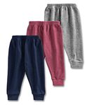 CUCUMBER Unisex Kids Winter Wear Thermal Regular Fit Pyjama Lower Body Warmer Thermal Bottoms Multicolor Pack Of 3 (2-3 Years, Maroon Grey Navy)