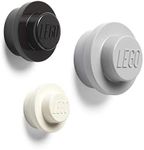 LEGO Wall Hangers, 3 Pieces (White, Black, Grey)