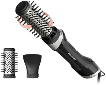 Rowenta Brush Activ' Renewal UB9530F0 Rotating Hot Air Brush, Clockwise/Anti-clockwise Rotation Ceramic Coating, Ion Function, Natural Bristles, 2 Temperature/Fan Settings, Cold Setting, 1000 Watt,